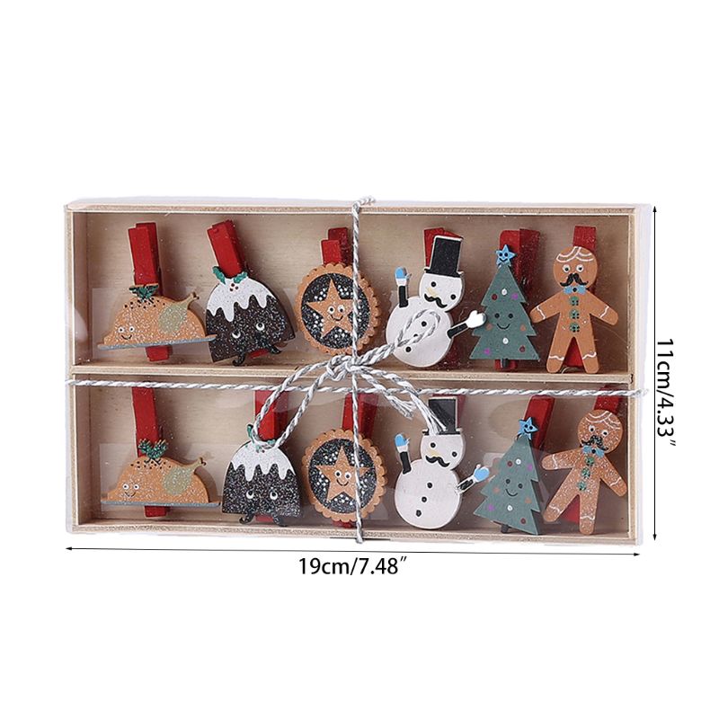 Kerst houten clips kerstboom foto clips wasknijpers diy foto knijpers voor h