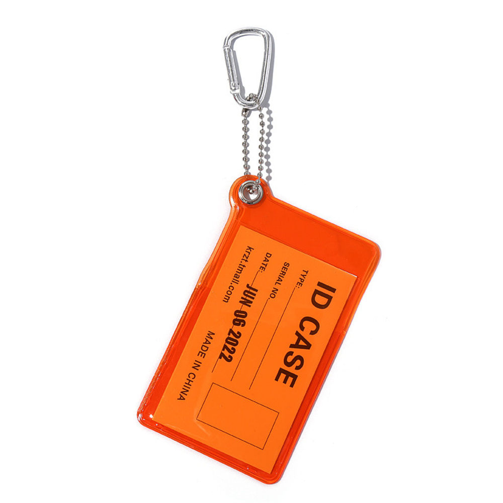 PVC Transparent ID IC Credit Card Holder Protector Case Clear Badge Holder Working Permit Sleeve Cover for Students Workers: Grey
