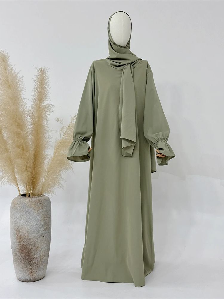 Ramadan muslimsk blygsam klädsel bönekläder för kvinnor eid abaya dubai kalkon islam kaftan mantel femme muslimska vestidos: M / Cyan