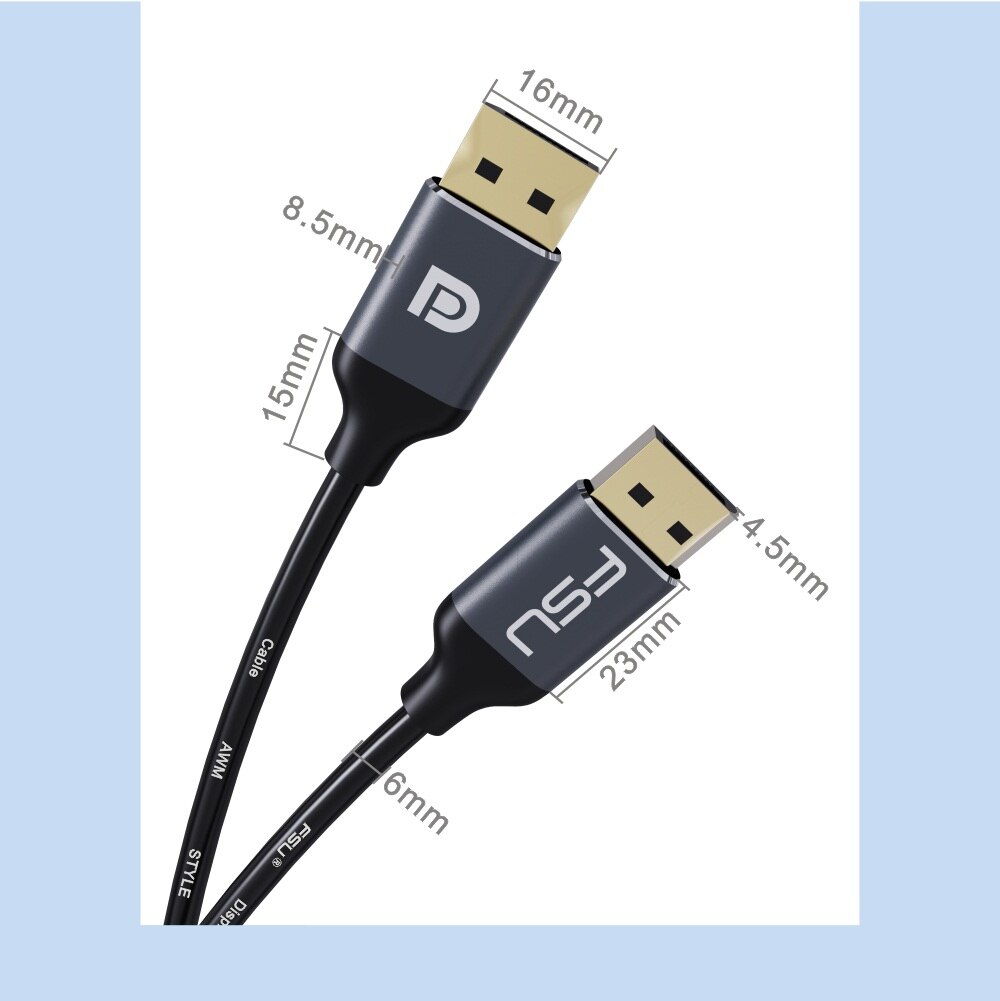 DisplayPort 1.4 Cable 8K 4K HDR 165Hz 60Hz Display Port Adapter For Video PC Laptop TV DP 1.4 1.2 Display Port 1.2 Cable