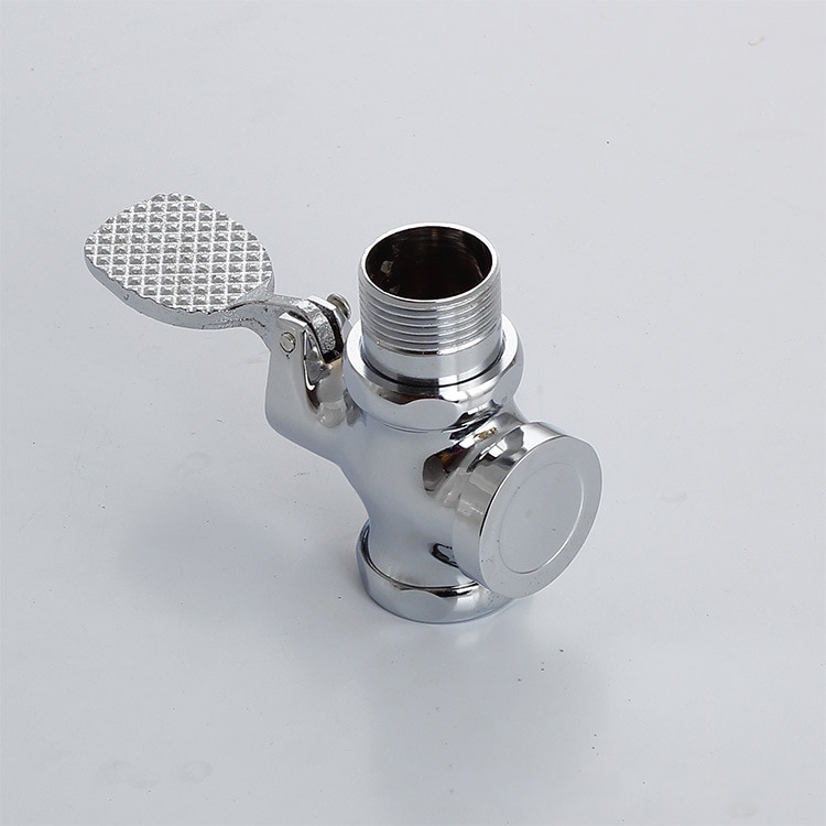 solid brass stool flush valve by polished chrome toilet flushing valve with pedal squat pan flusher