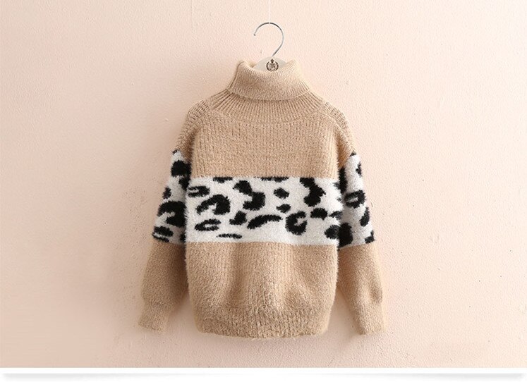 Efterår vinter børn tykkere sweater børn år tøj drenge piger bomuld pullover baby kostumer  sd76: Khaki / 7