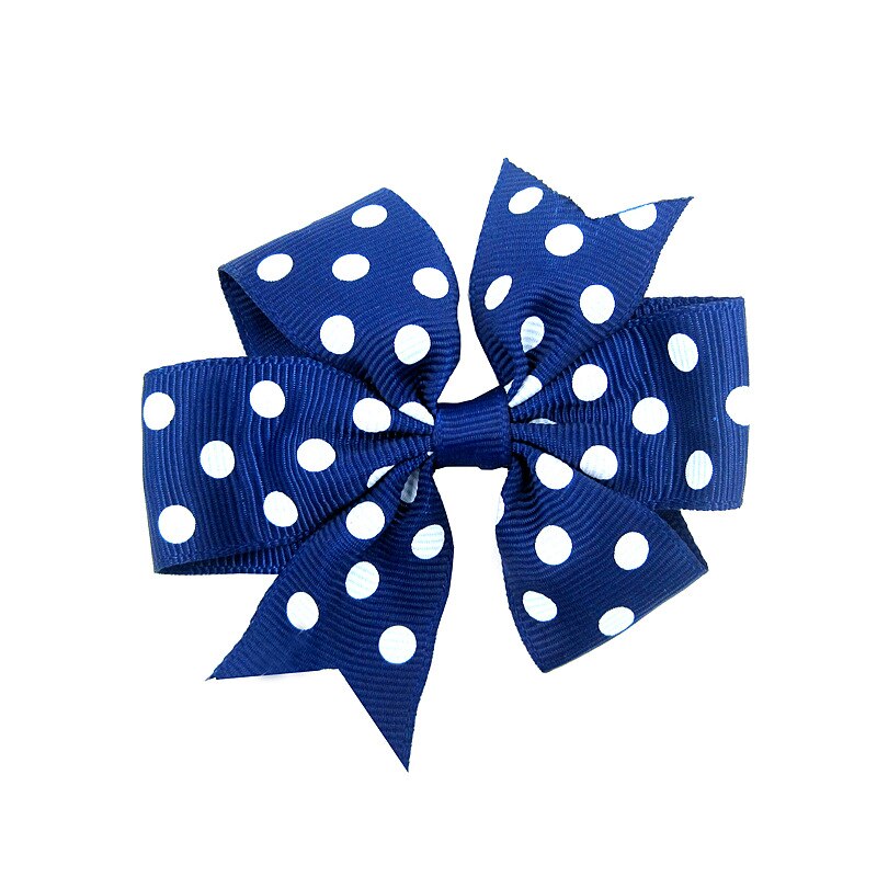 Leuke Baby Meisjes Dot Boog Knoop Kids Haar Clip Haarspelden Voor Kinderen Meisje Haar Band Boog Diy Haaraccessoires Beste Haar Ornament: 10