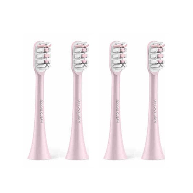 Soocas X3 X1 X5 Vervangende Opzetborstels Soocare X1 X3 Sonic Elektrische Tandenborstel Hoofd Originele Mondstuk Jets Smart Tandenborstel: 4pcs pink
