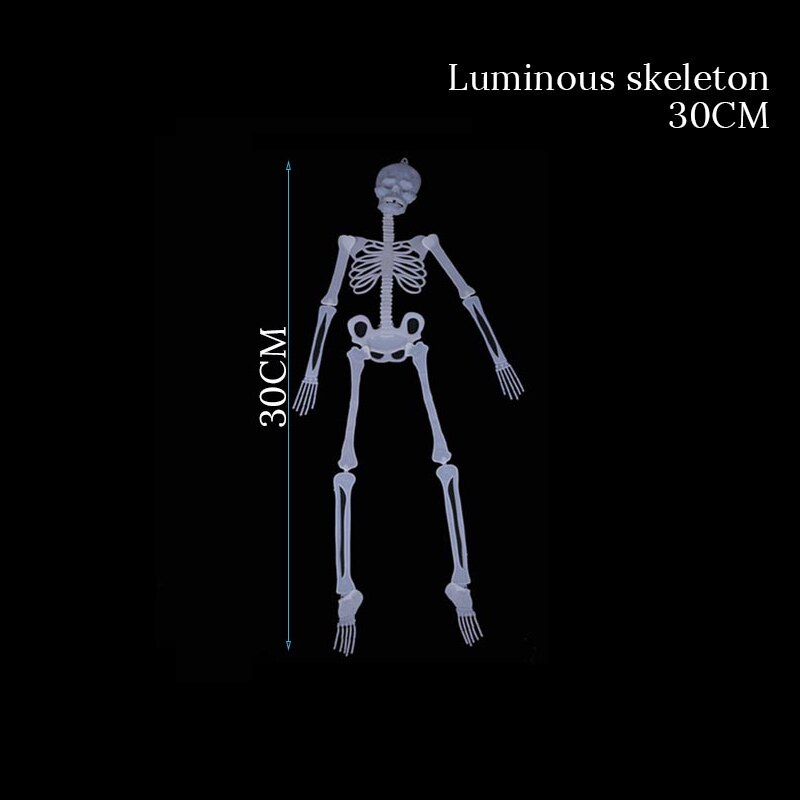 30/90/150cm esqueleto luminoso decoração de festa de halloween engraçado noctilucent fantasma osso 2020 decoração de halloween para casa suprimentos: 30cm