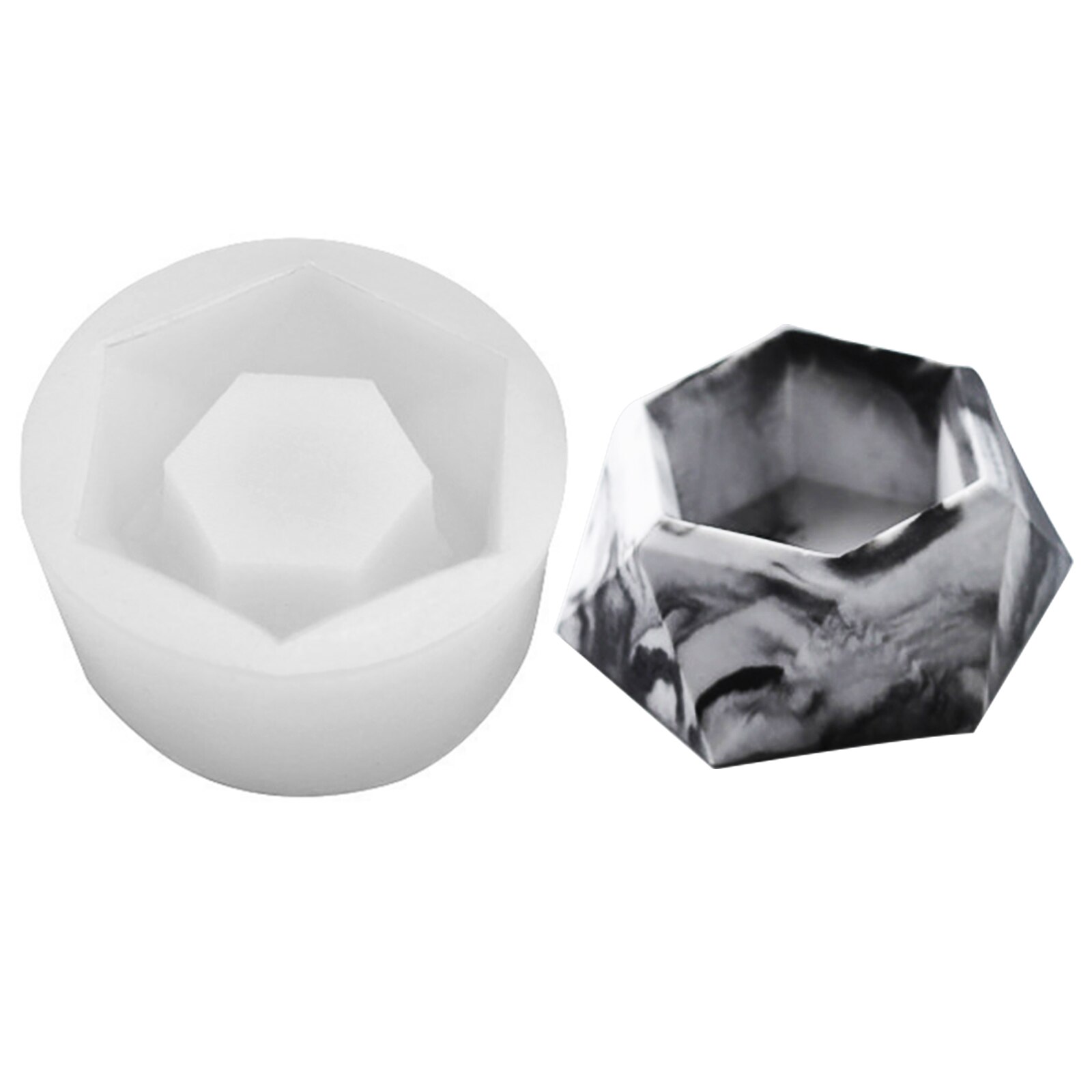 Siliconen Epoxy Mallen Hars Asbak Craft Diy Hars Mold Schedel Hart Plein Mold Diy Kristal Uv Sieraden Maken Gereedschap: Flowerpot 9cm