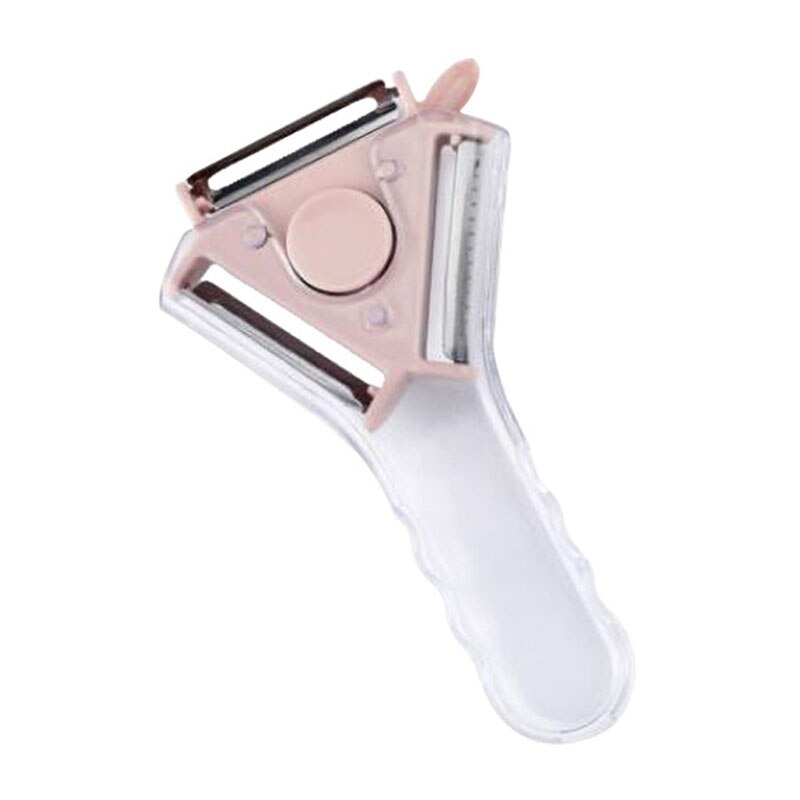 3 in 1 Magic Trio Peeler Set Slicer Stainless Steel Peeler Shredder Julienne Cutter Multi Peel Blade Zesters Grater Kitchen Tool: Pink