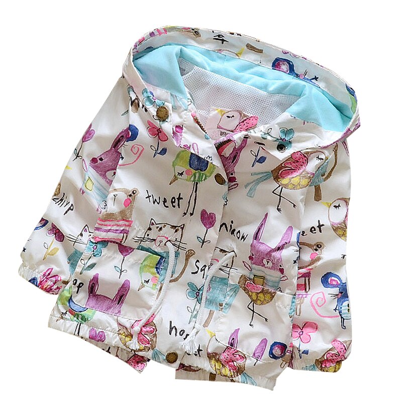 Keelorn Kids Kleding Jongens Jas Kinderen Hooded Rits Windjack Baby Meisjes Print Jas Zuigeling Waterdicht Hoodies: AZ478 Multicolor / 12m