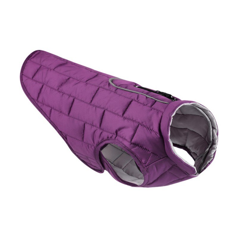 Waterdichte Reflecterende Hond Kleding Vest Jasje Warme Huisdier Kleding Winter Puppy Jas Voor Kleine Medium Grote Honden Chihuahua Pitbull: Paars / L