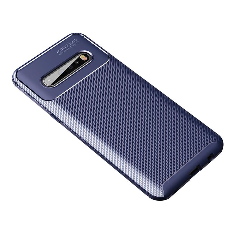 For LG V60 ThinQ 5G Case Ultra Sim Thin Fit Carbon Fiber Phone Cover: 01