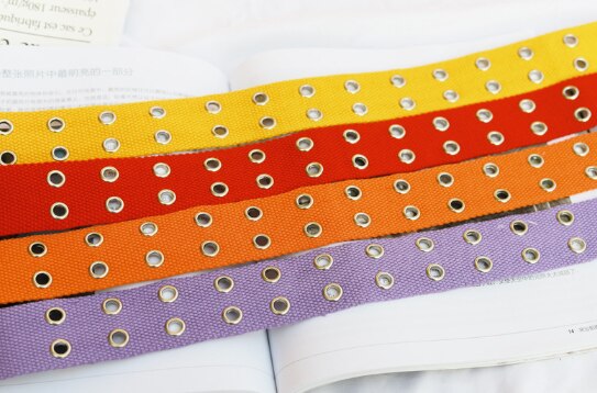 HJKL Women Punk Chain Belt Adjustable Double/Single Row Hole Eyelet Waistband with Eyelet Chain Decorative Belts