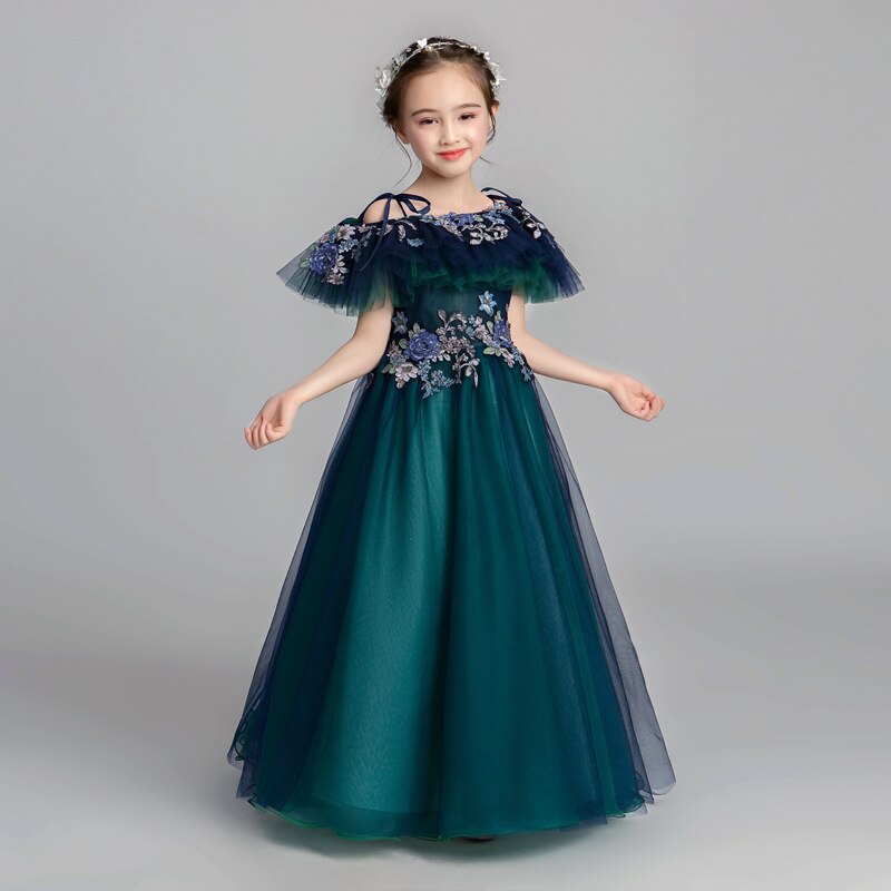Disfraz de espectáculo de Piano para niños, falda, vestido de princesa de cumpleaños, gasa esponjosa