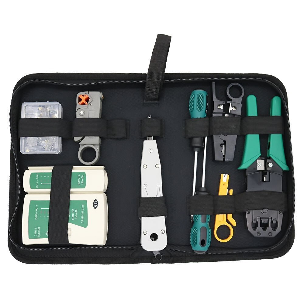 Network Tool Kits - Net Computer Maintenance LAN Cable Tester 9 in 1 Repair Tools,8P8C RJ45 Connectors,Cable Tester: SET 2