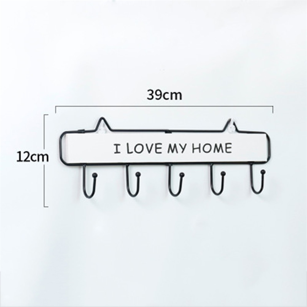 Mounted Clothes Wall Hanger 4 door Hooks Hat Key Holder Coat Rack Hanging Storage Shelf For Home door hanger towel hanger: White / M