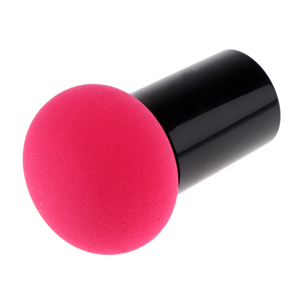 Svampeformet makeup foundation svamp blender pulver puff kosmetisk applikator værktøj: Rosenrød