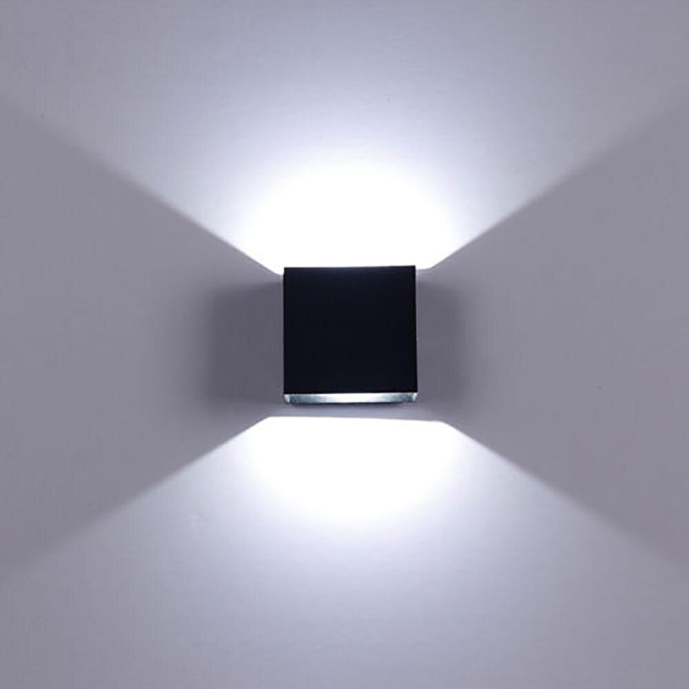 Led seinävalaisin ulkovalaisin vedenpitävä  ip65 6w kuisti puutarha seinävalaisin lamppu parveke terassi koristelu valaistus lamppu: Valkoinen vaalea musta