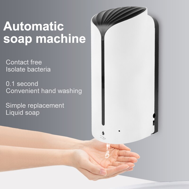 Keuken Zeepdispensers Automatische Sensor Hand Desinfectie Machine 1200Ml Touchless Wandmontage Zeepdispenser Druppelen Stijl