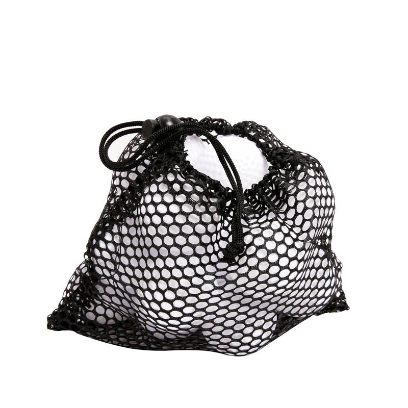 Golfboll mesh väska 10-50 bollar förvaringsväska nylon nät nät dragsko påse för utomhus golf sport utbildning bära paket