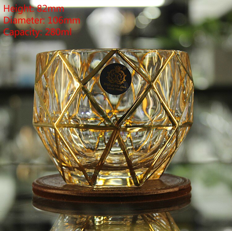 Tjekkisk boutique spor guld whisky glas krystal vin kop cann drikkeglas vaso gafas verre tjekkiske chivas vasos de cristal: Nr. . 8