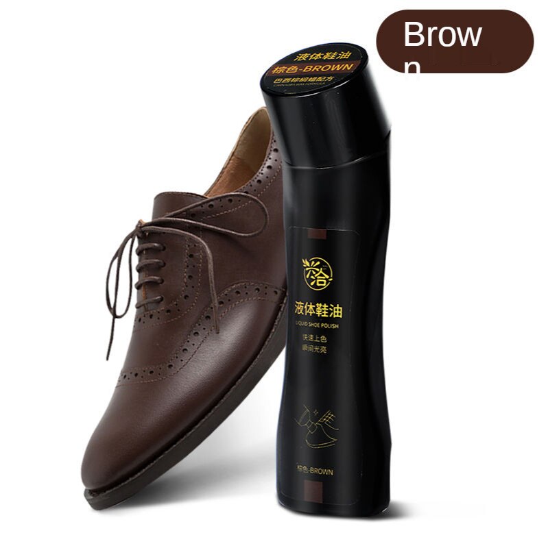 Leather Shoe Polish Black High-Grade Black And Bright Colorless General Lazy Leather Shoes Maintenance Oil Liquid Spray Bright: Lilac