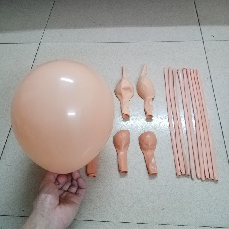 Huidskleur latex ballonnen, lange vorm ballon staart ballon ronde latex bal bruiloft decoratie feestartikelen 100 pcs/ot
