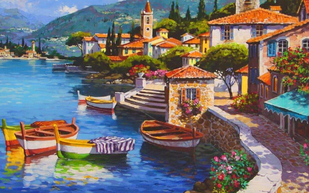 0799B Oil Painting Art-Wall Sticker Silk Poster Light Canvas Decoration