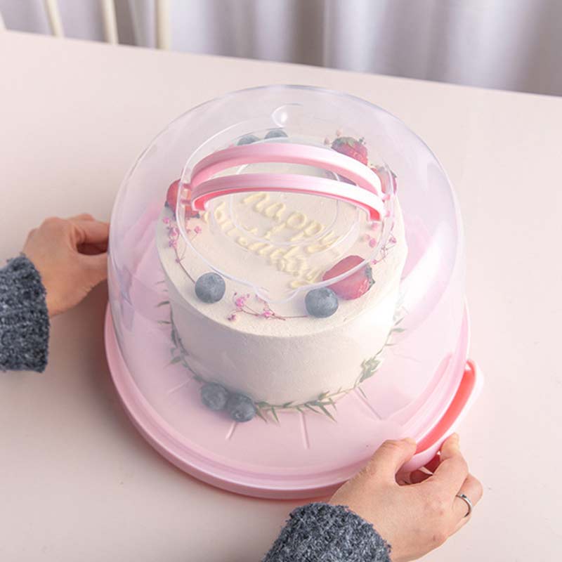 6/8/10 Inch Cake Carrier Portable Plastic Pastry Storage Box Dessert Container Cover Case Fruits Vegetables Storage Boxs