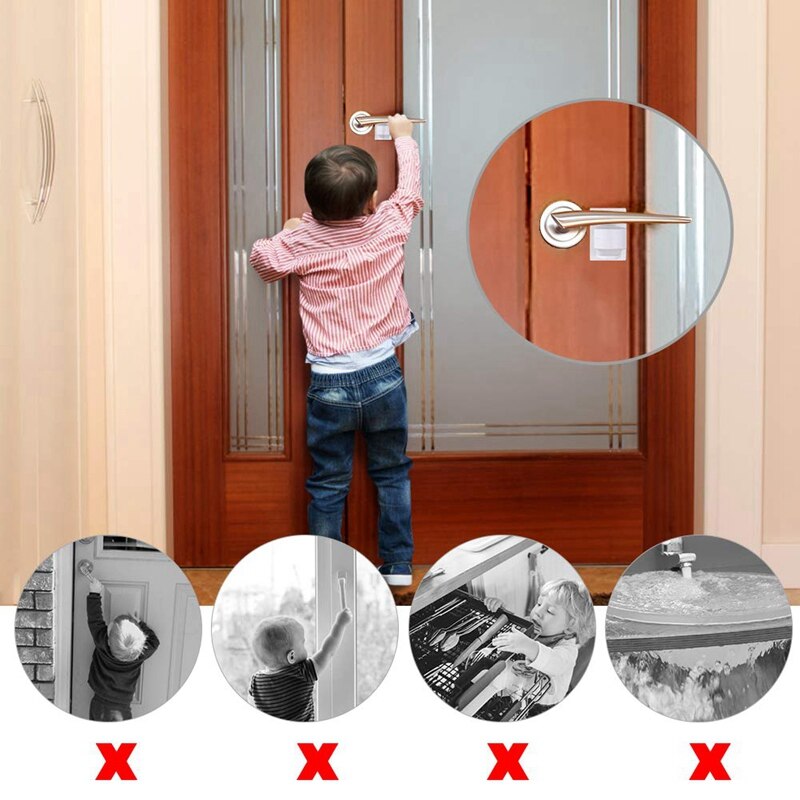 2 Pck Kinderen Deur Veiligheid Lock Anti-Opening Schuifraam Lock Beschermende Deur Handvat