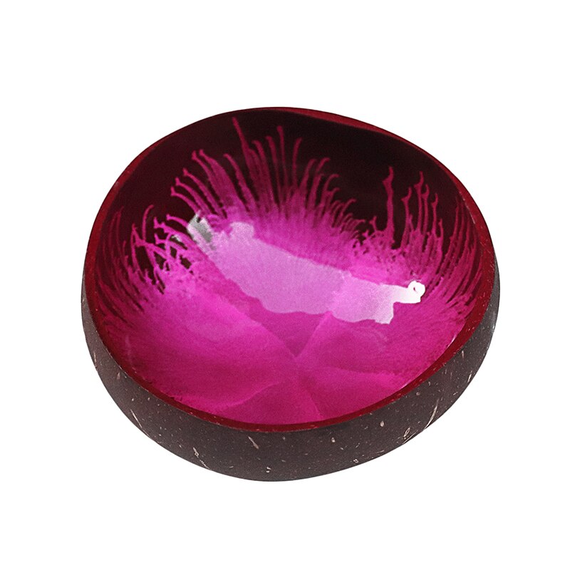 Bol en coquille de noix de coco, tendance, Vintage, , salade de fruits, nouilles, riz, Art décoratif, vaisselle de table, cuisine, Restaurant: Pink