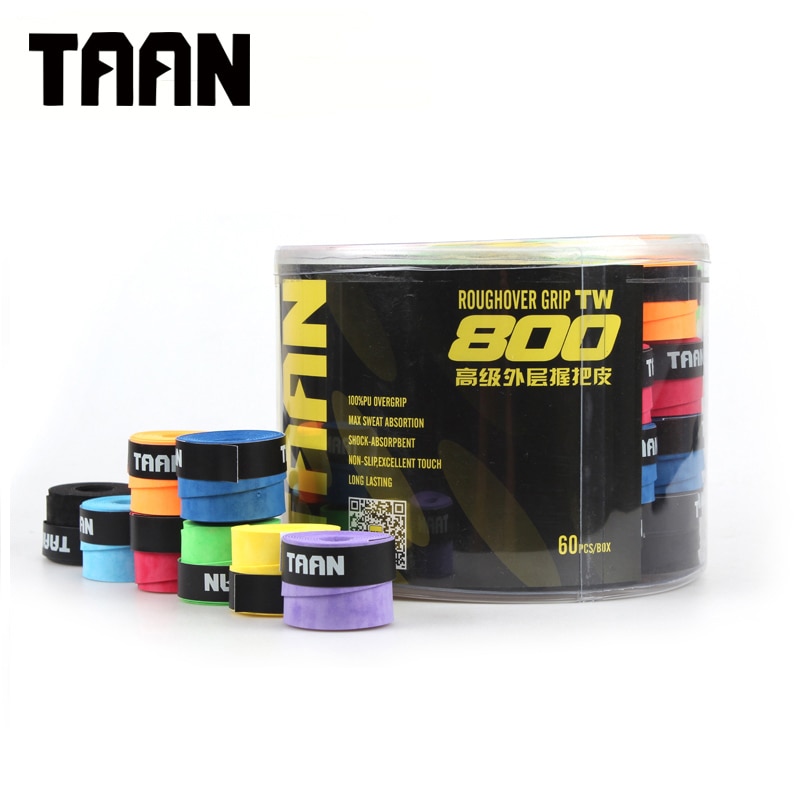 TAAN 60 pcs/lot 0.8mm bandeau de sueur sec PU TW-800 raquette de Tennis surgrip raquette de Badminton TW-750 poignée collante