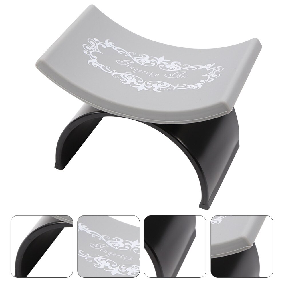 1Pc Nail Hand Pillow Manicure Wrist Pillow Silicone Hand Pillow Hand Rests Cushion U-shaped Hand Pillow For Home Store Outdoor N: Black