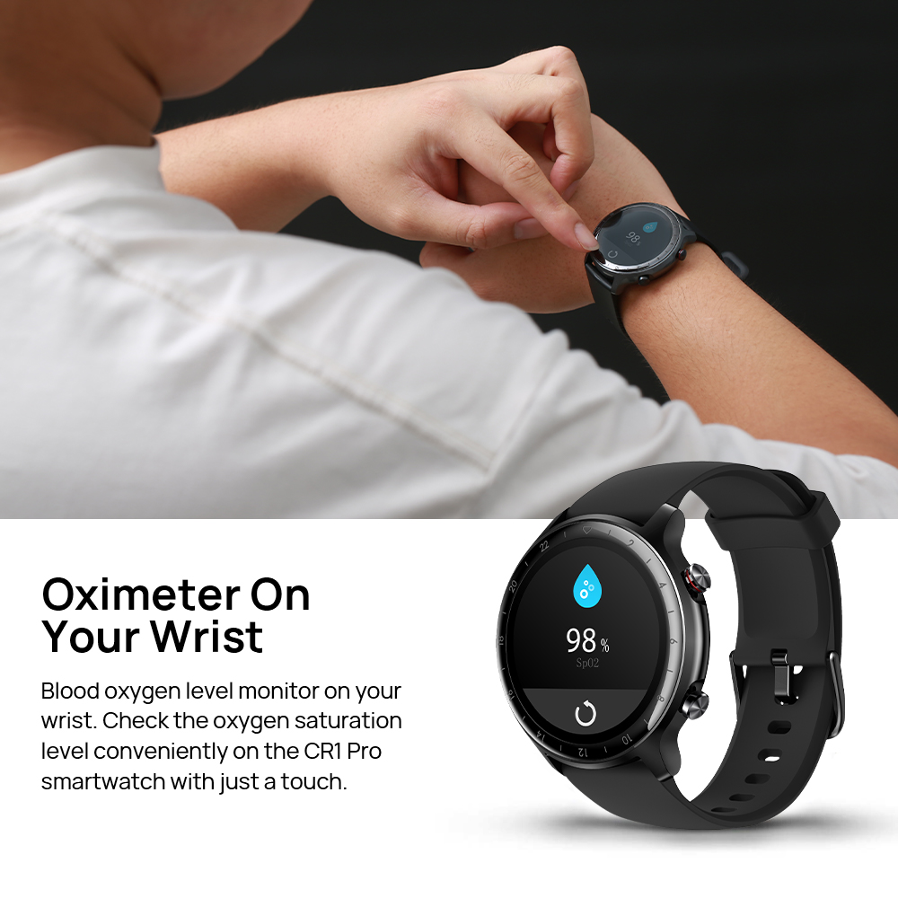 Doogee CR1Pro Smartwatch 1.28 &#39;&#39;Tft 300Mah Bluetooth 5.0 Smart Horloge Gps 5ATM Waterdichte Smartwatch Fitness Hartslag Calorie