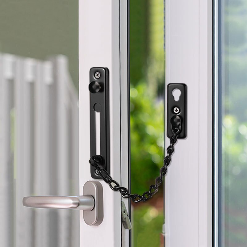 Thickened Stainless Steel Hotlinking Door Latch Hotel Company Home Security Chain Latch Door Chain Hardware Furniture