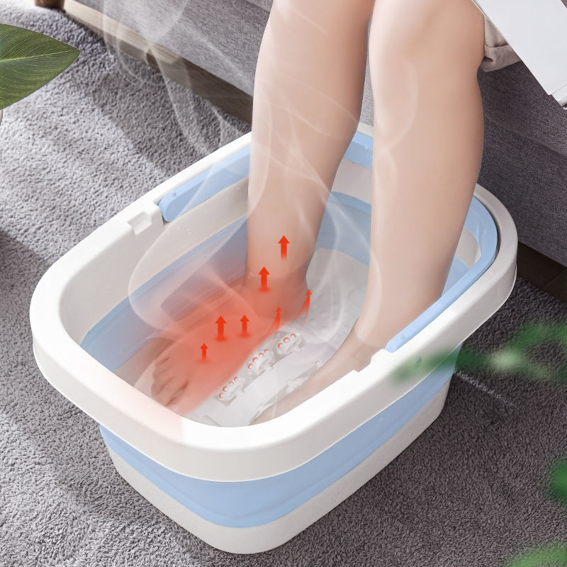 Plastic Foldable Bucket Foot Bath Bucket Bathroom Foot Wash Basin Laundry Buckets Portable Folding Water Container Large