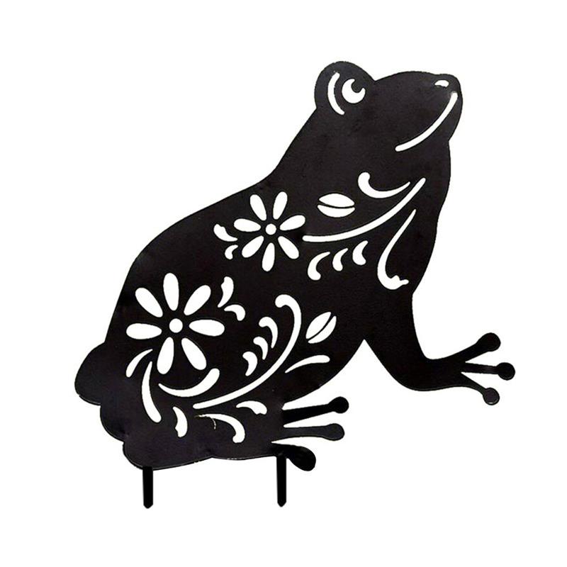 Kikker Tuin Acryl Standbeeld Kikker Yard Art Decor Dier Silhouet Stake Voor Tuin Achtertuin Decoratie Modieuze Herbruikbare: Default Title