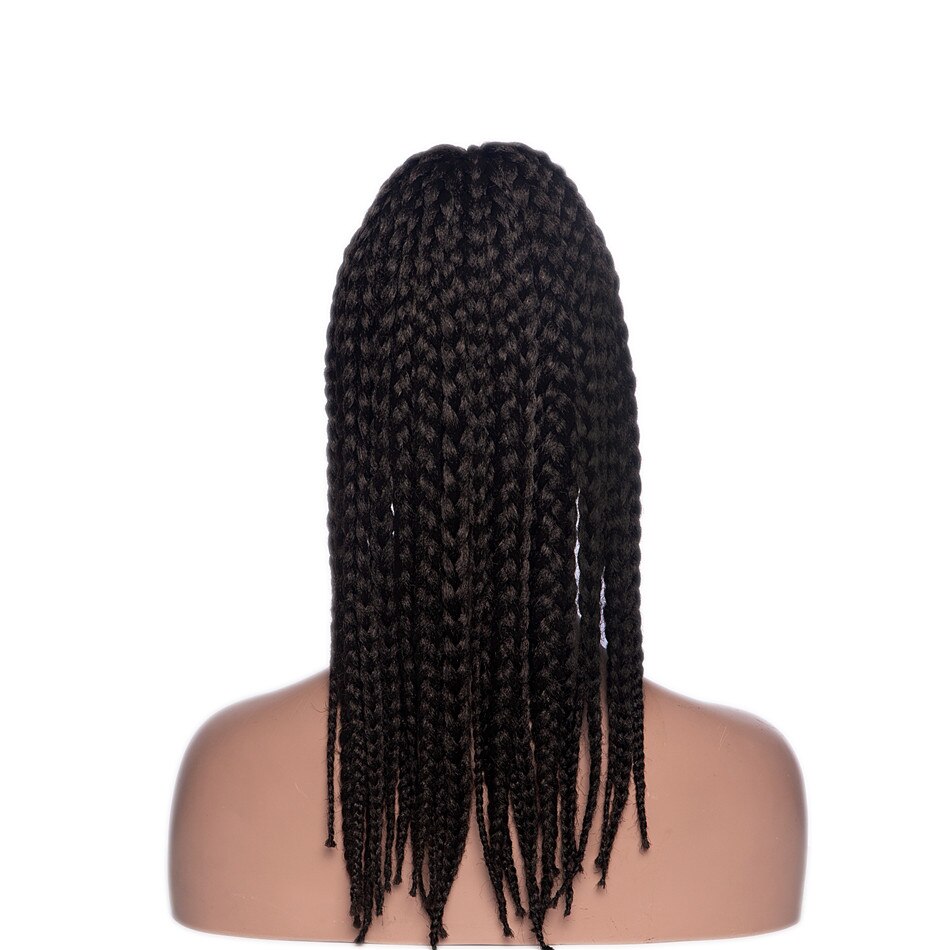Gaka syntetisk dreadlock fletning parykker krøllet æske 2 in 1 wrap sort afro paryk puff turban hår pandebånd med snor