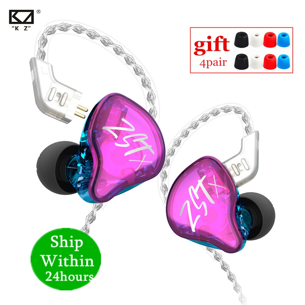 NUOVO KZ ZST X 1BA 1DD Hybrid HIFI In Ear Auricolari Bass Auricolari Sport Noise Cancelling Auricolare KZ ZSTX ZSN X ZSX ZS10 ES4 V80 C12