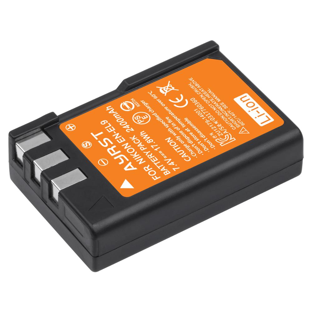 Batterie d'appareil photo 2400mAh EN-EL9 EN EL9 EN-EL9a EN EL9a pour appareil photo Nikon EN-EL9a D40 D60 D40X D5000 D3000