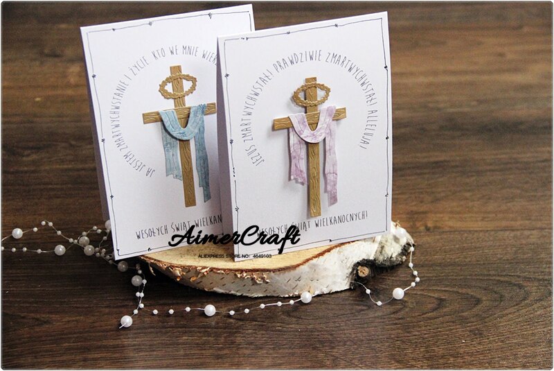 Cruz Domingo de Pascua troqueles de corte de Metal Plantilla de colección de recortes para tarjeta de papel para manualidades grabado decorativo troquelado artesanal troqueles