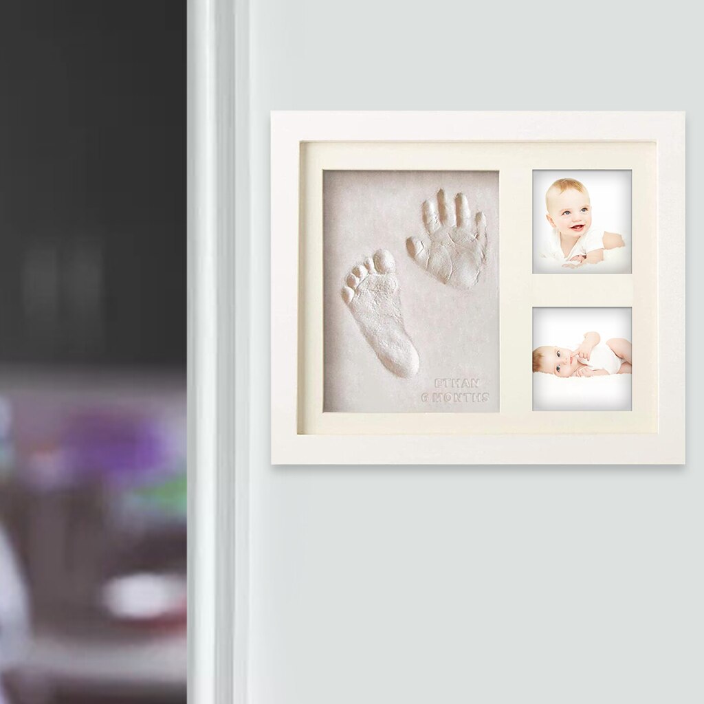 Baby Tonne Handabdruck &Ampere; Fußabdruck Bausatz Neugeborenen Stempelkissen W/Bilder Rahmen für Baby Dusche Mädchen und Jungen Neue murmeln hund Katze Speicher