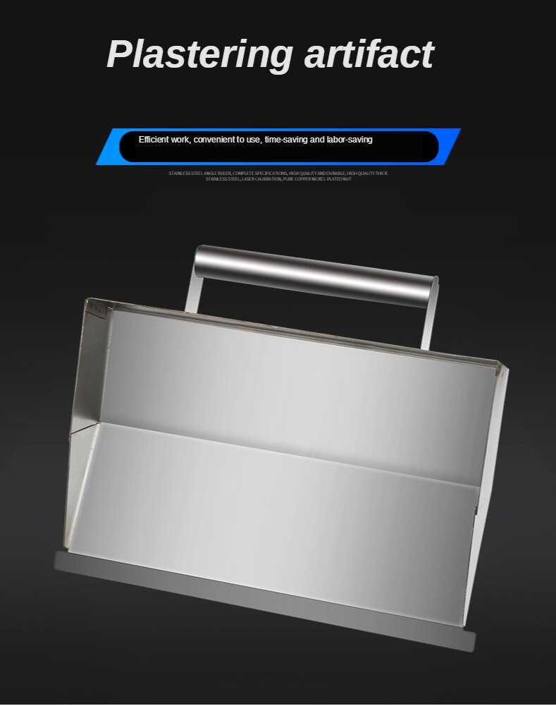 Stainless Steel Plaster Scraper Mortar Anti Slip Cement Wall Decoration Hand Tool