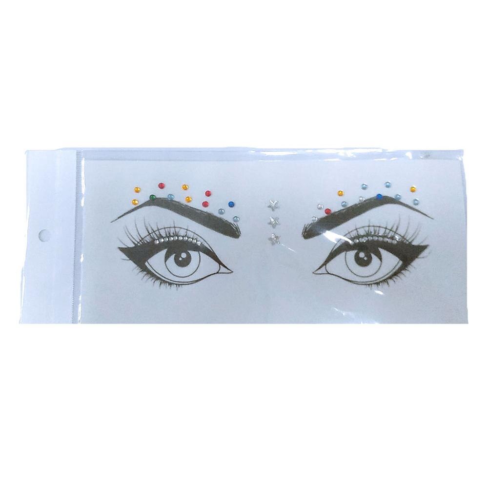 Ansigt juveler glitter , 1 stk juveler tatovering havfrue ansigt perler rhinestones øjne krop klistermærker krystaller glitter til fest festival: Ab15