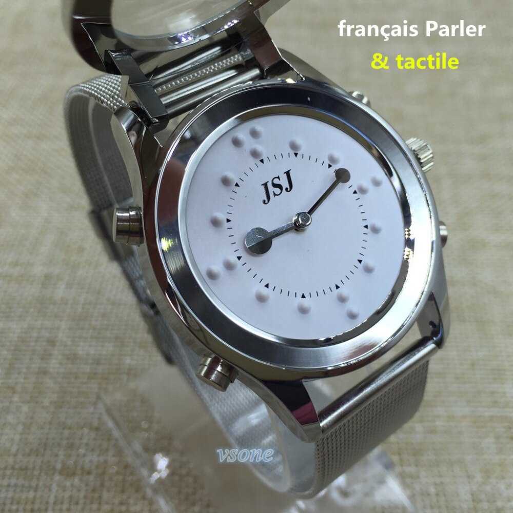 French Talking and Tactile Watch for Blind People or Visually Impaired People