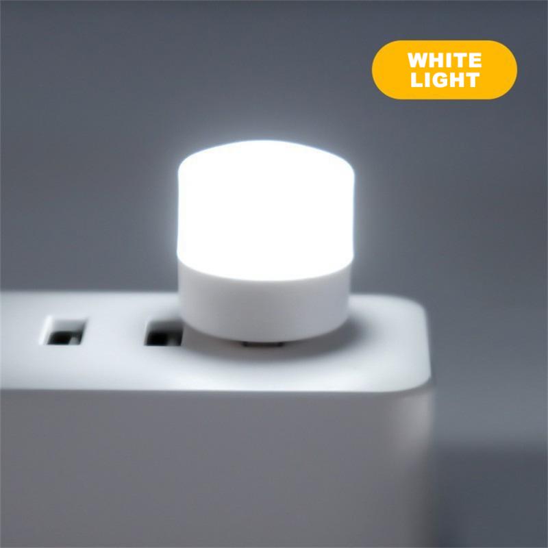 mini luce USB a portato portatile creativa 3/8 portato Luce da lettura Luce notturna Alimentazione bianca calda Alimentazione mobile per PC portatile da interno: bianca