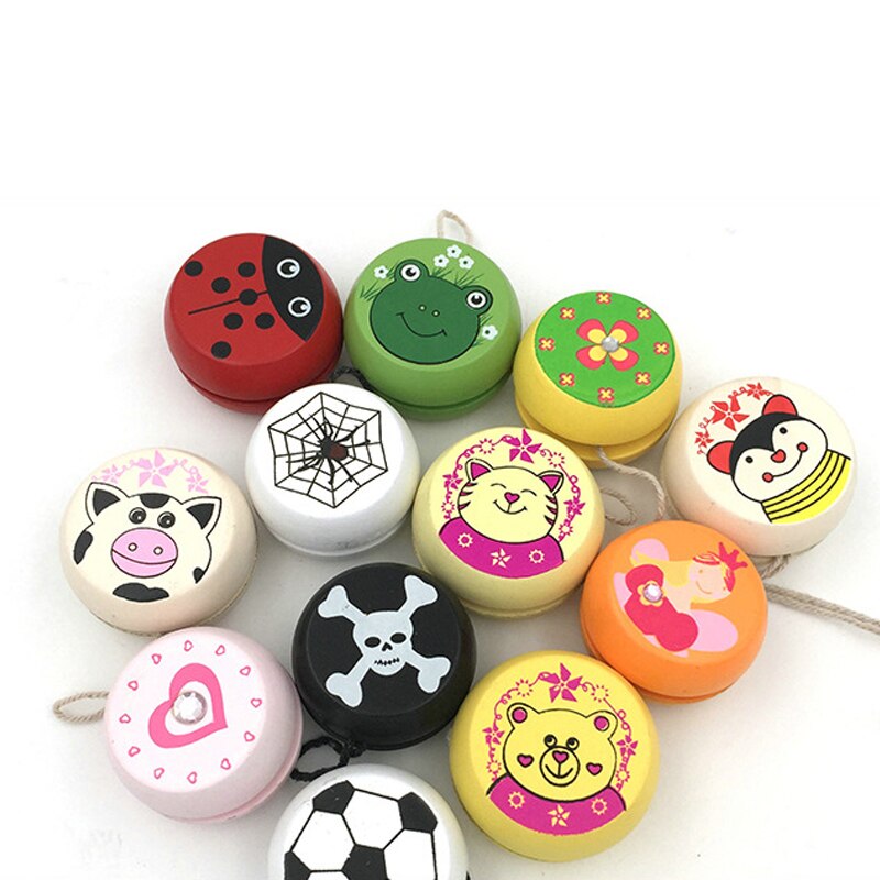 Saizhi Cute Animal Prints Wooden Yoyo Toys Ladybug Toys Kids Yo-Yo Yo Yo Toys For Children Children Yoyo Ball