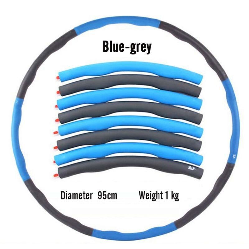 Adult Gymnastic Fitness Sport Hoop Removable Foam Hoop GymnasticHoop Gym Body Building Thin Waist Fitness Circle Equipment: Beige