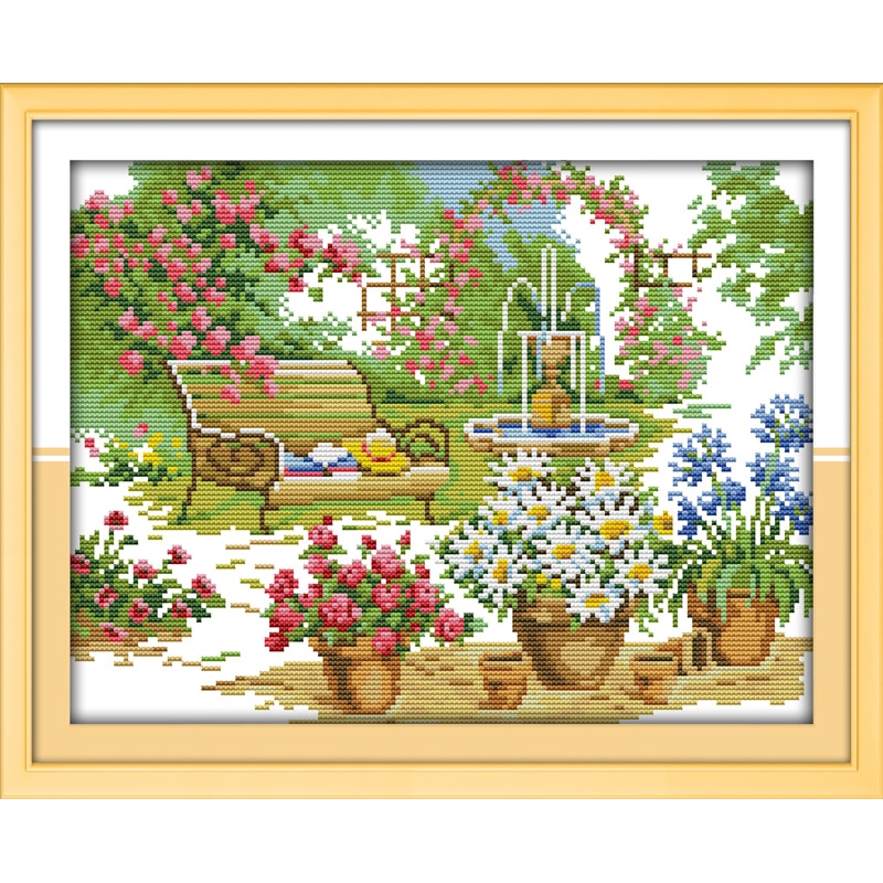 Eeuwige Liefde De Mooie Tuin Chinese Borduurpakketten Ecologische Katoen Stamped Gedrukt Diy Kerstversiering