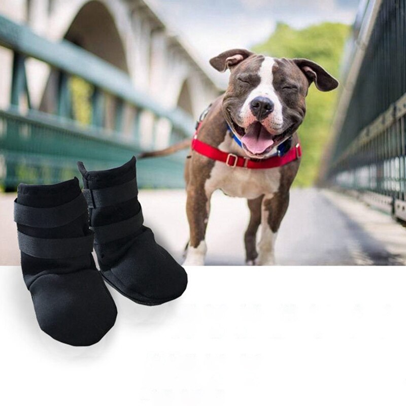 Chaussures d'hiver pour chien antiglisse 2 pièces/lot | Protection chaude et respirante pour animaux de compagnie chiens, facile à porter