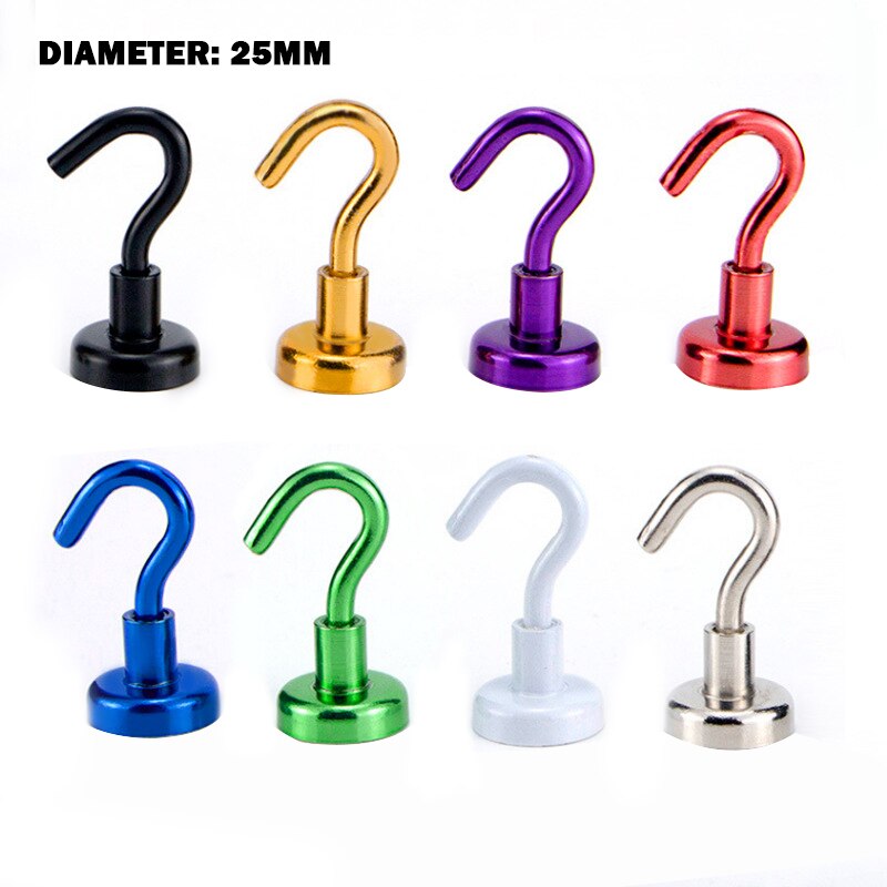 1/8Pcs Super Strong Magnetic Hooks Hanger Magic Wall Door Hook Strong Mini Heavy Duty Hook Holder For Home Storage Organization: KNE25 8Pcs