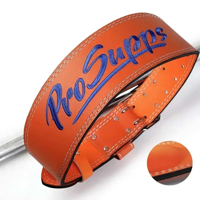 Cintura in pelle per sollevamento pesi Cintura per allenamento fitness Cintura per tutore in vita Protezione lombare tozzo Stacco bodybuilding Palestra Supporto per la schiena